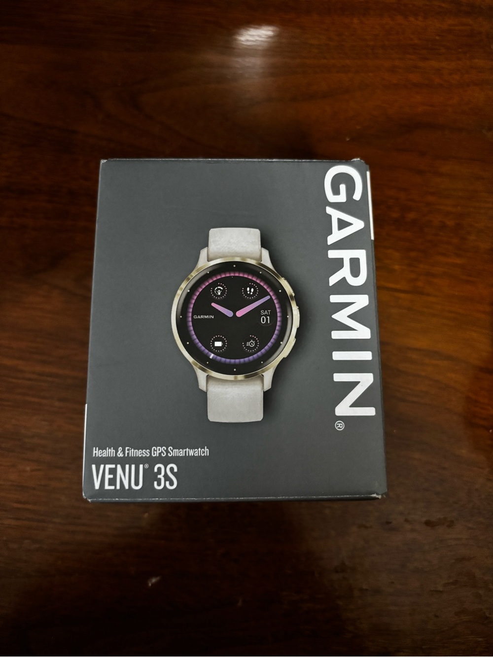 garmin Venu 3S Smartwatch - Ivory & Gold Bezel